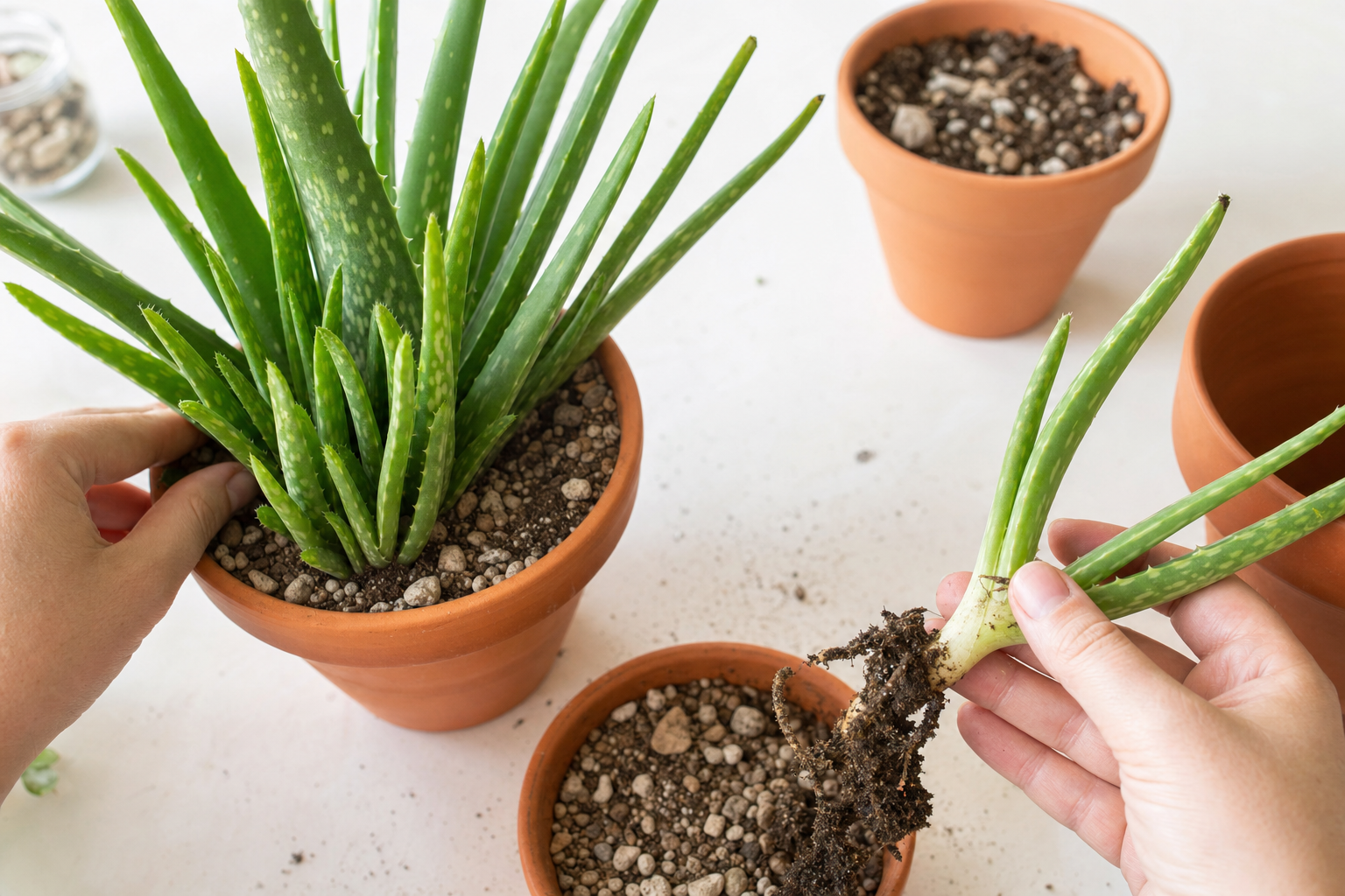 Propagate Aloe Vera by Division