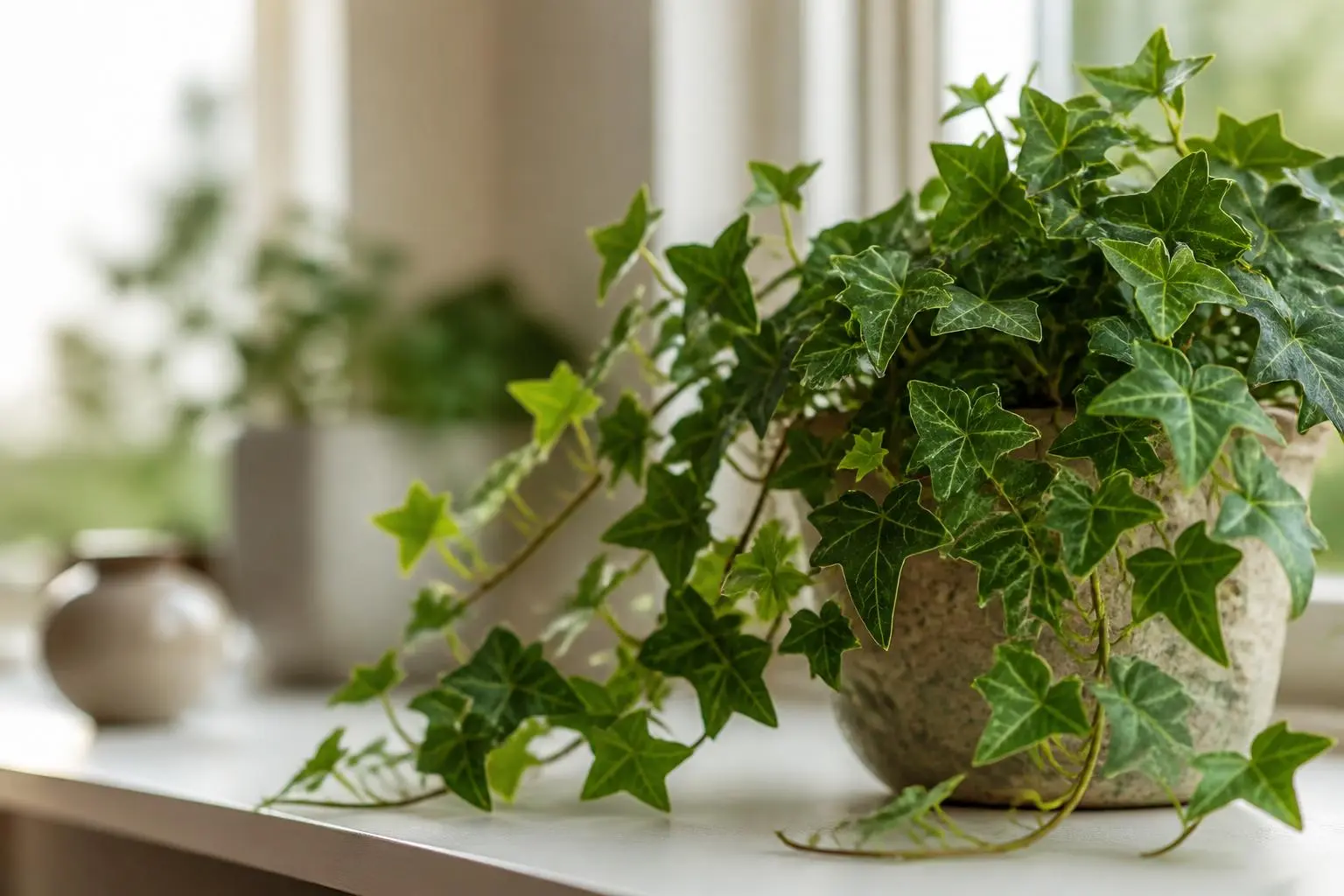 English Ivy light care — placed near a bright window for indirect light