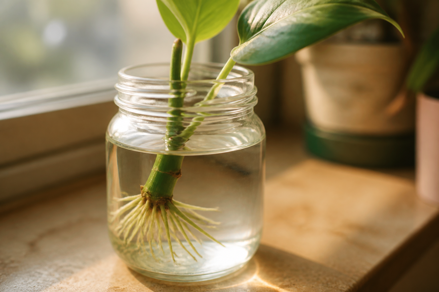 How to propagate Jade Plant — water propagation