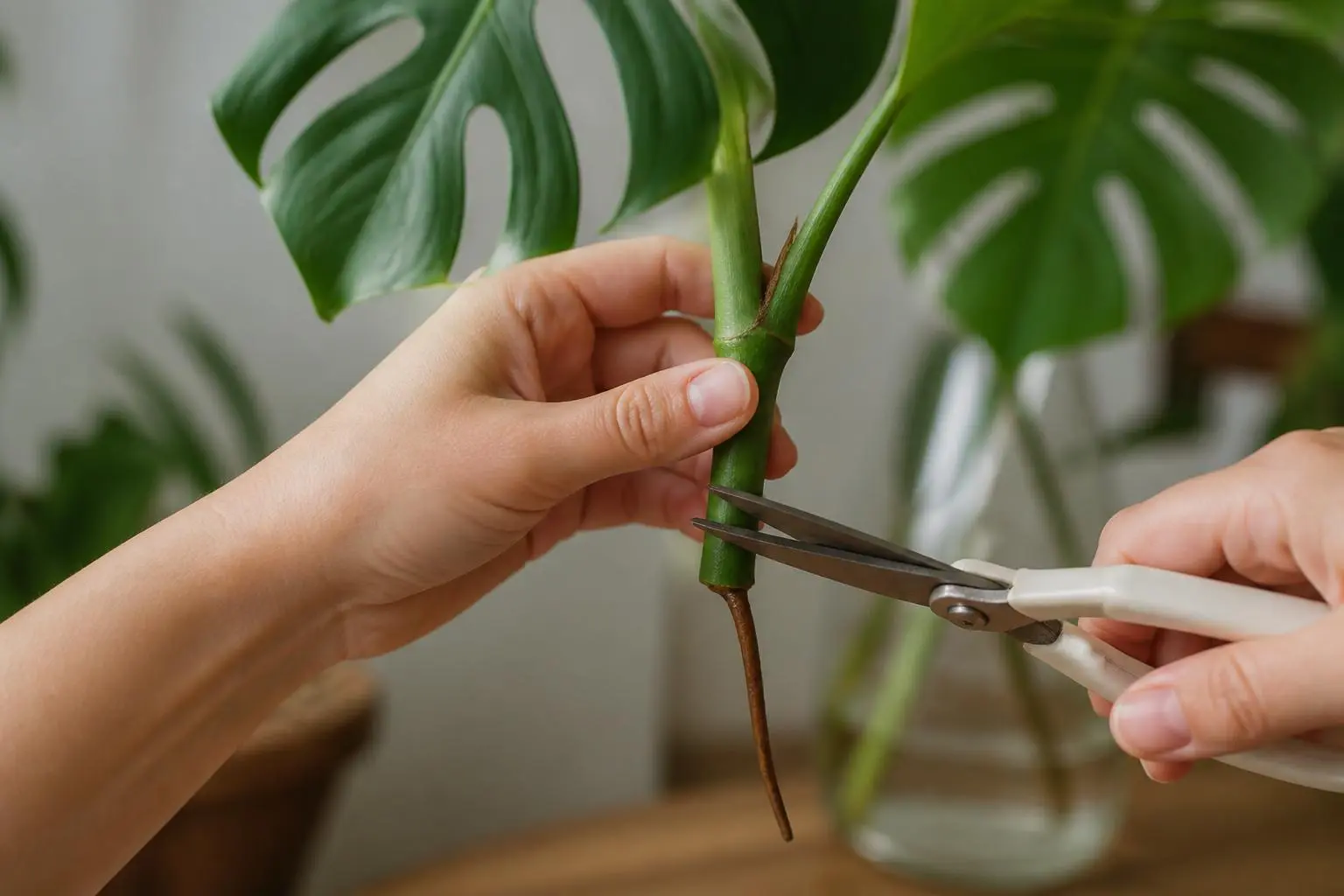 How to propagate Monstera Deliciosa — air layering