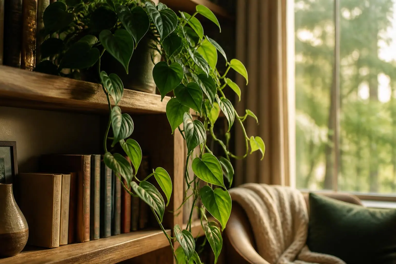 Philodendron light care — placed near a bright window for indirect light