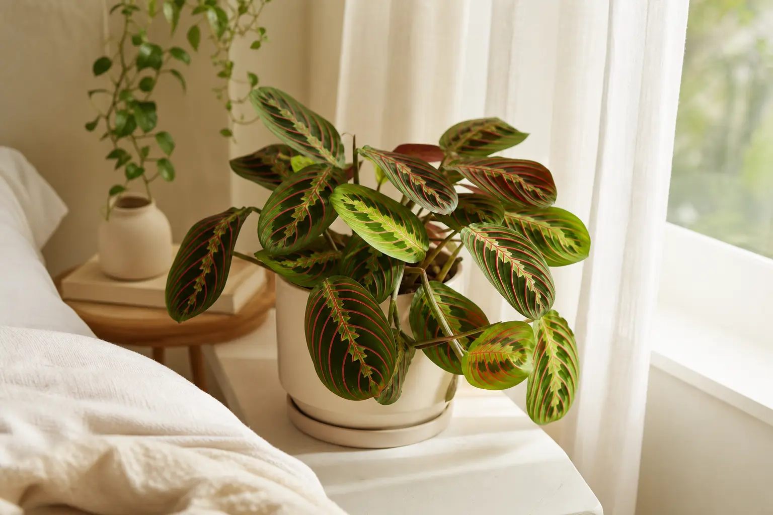 Prayer Plant light care — placed near a bright window for indirect light