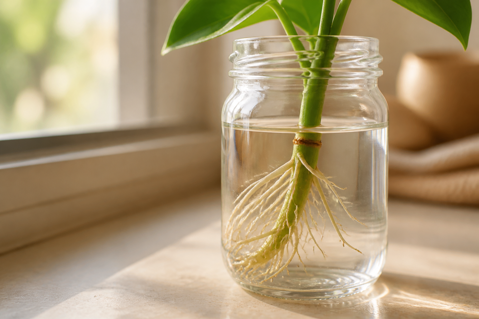 How to propagate Rubber Plant — water propagation