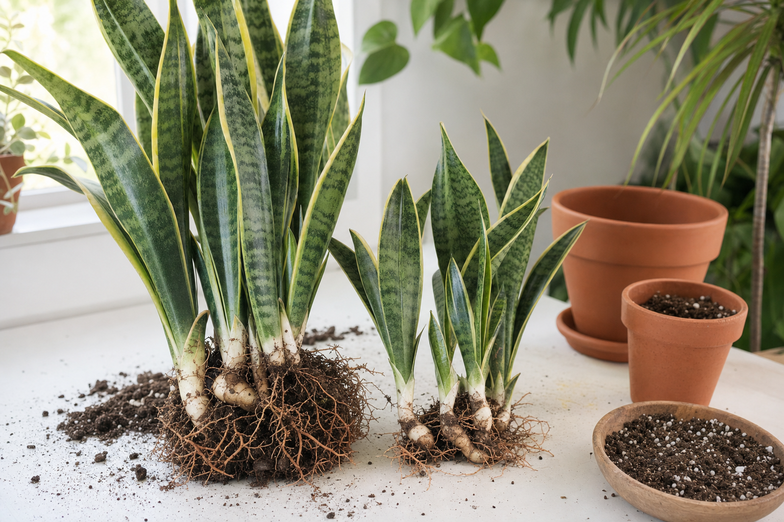 Propagate Snake Plant by Division