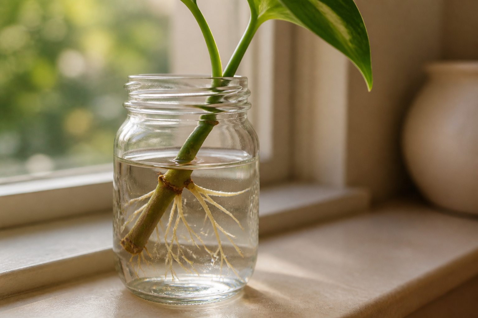 How to propagate Spider Plant — water propagation